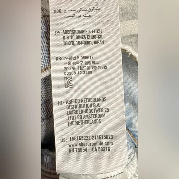 Abercrombie & Fitch The Skinny High-Rise Jeans | Size 29 / 8 | Light Wash - Picture 8 of 9